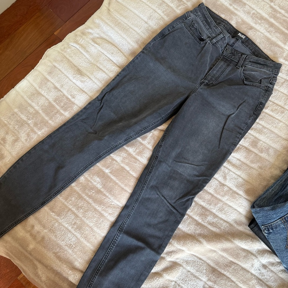 Paige Bombshell Gray Denim Skinny Jeans